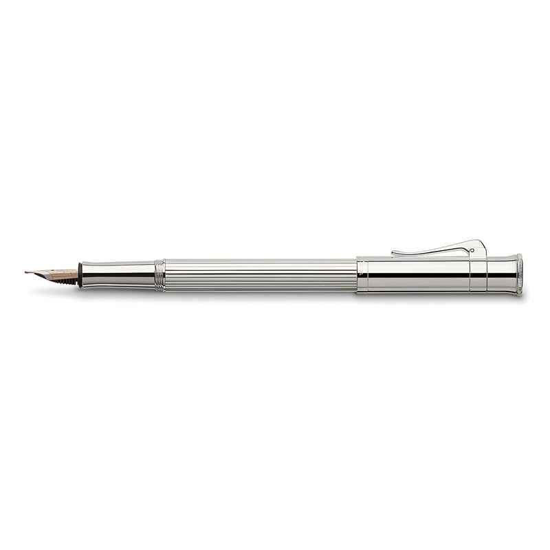 Graf von Faber-Castell, Füller Classic, platiniert, 18K Feder, Palladium