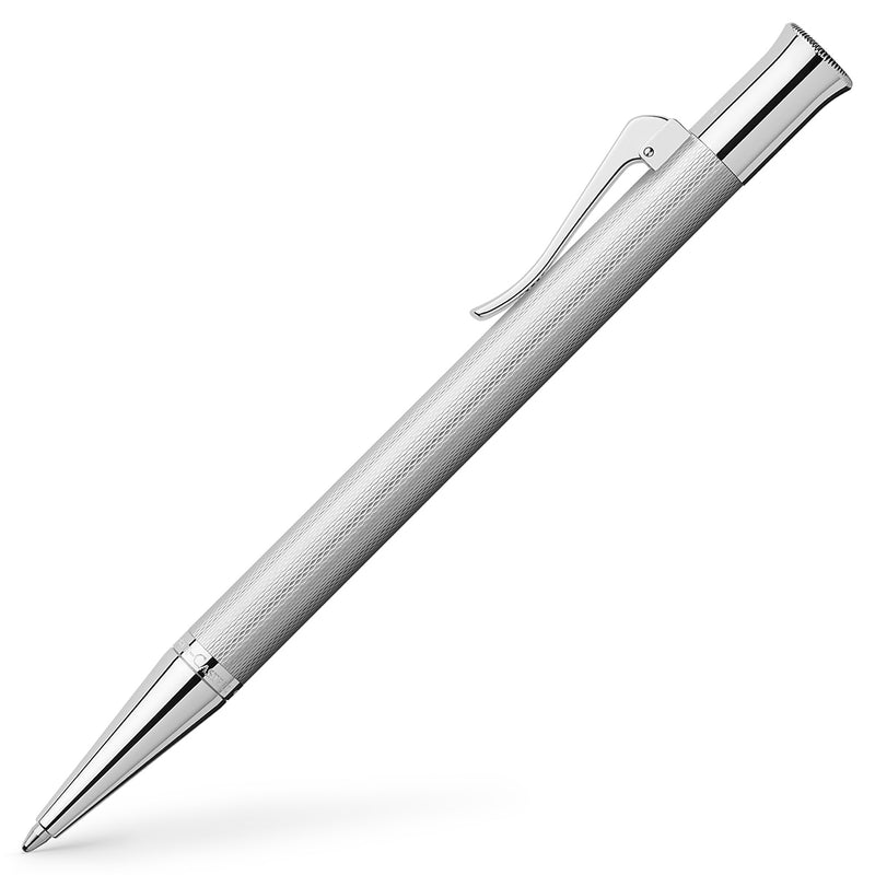 Graf von Faber-Castell, Kugelschreiber Guilloche, rhodiniert, silber