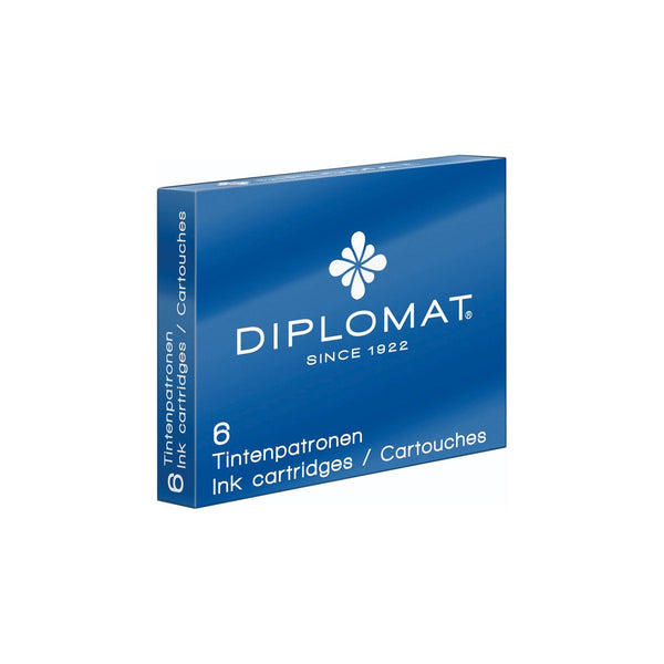 Diplomat, Tintenpatrone, 6 Stk. blau