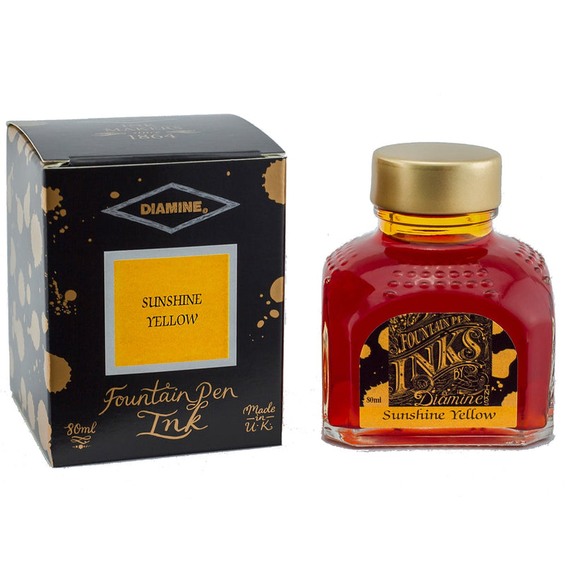 Diamine Tintenglas Penoblo Fueller Premium 40 Sunshine Yellow 80 ml