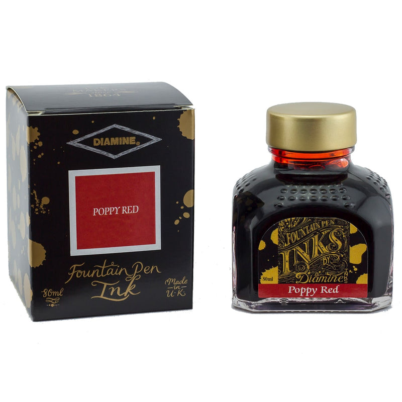 Diamine Tintenglas Penoblo Fueller Premium 56 Poppy Red 80 ml