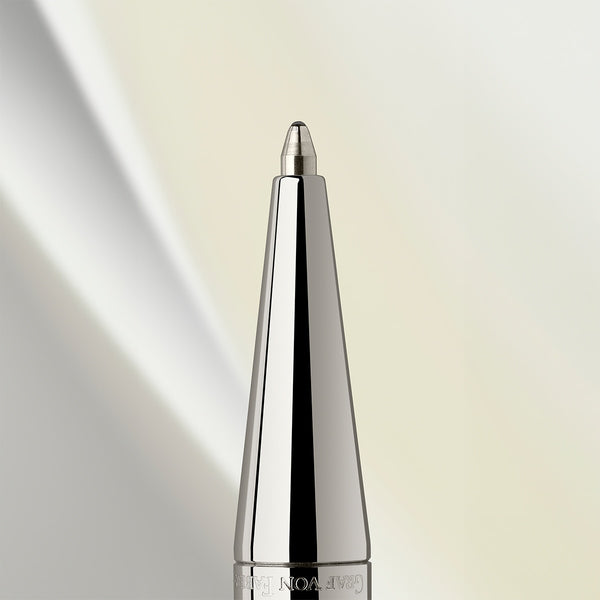 Graf von Faber-Castell, Kugelschreiber Guilloche, rhodiniert, silber