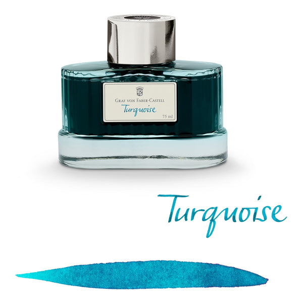 Graf von Faber-Castell, Tintenglas, 75 ml, Turquoise