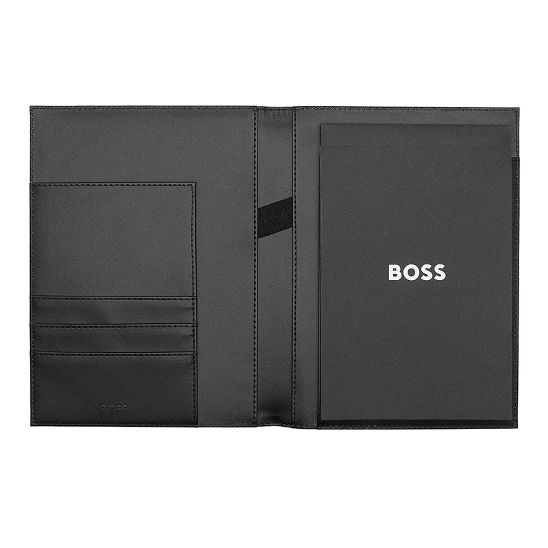 HUGO BOSS Kugelschreiber, A5 Schreibmappe Grid weiss