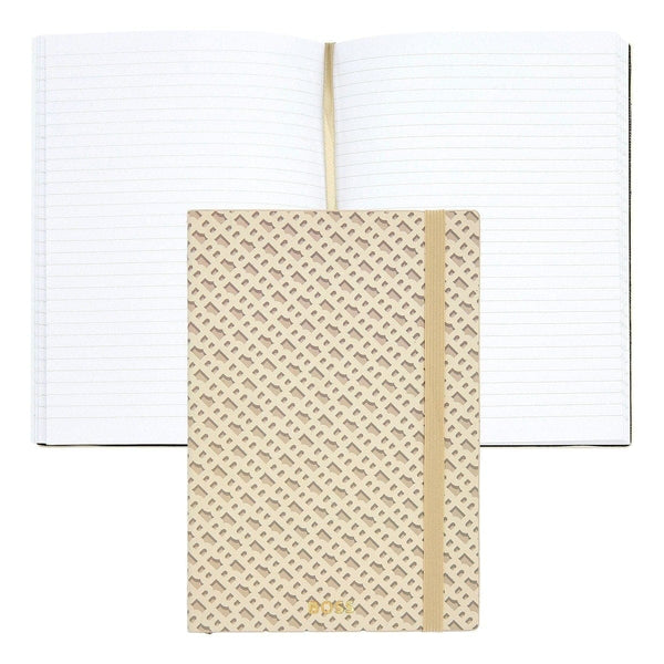 HUGO BOSS Notizbuch Monogram Pastel, A5, Cream - 7