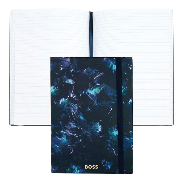 HUGO BOSS Notizbuch Tie-dye Flower, A5, Navy - 7