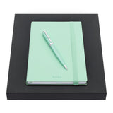 HUGO BOSS Kugelschreiber, A5 Notizbuch Gear A5, light green - 5