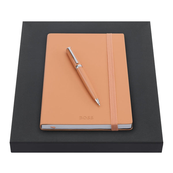 HUGO BOSS Kugelschreiber, A5 Notizbuch Gear A5, light orange - 5