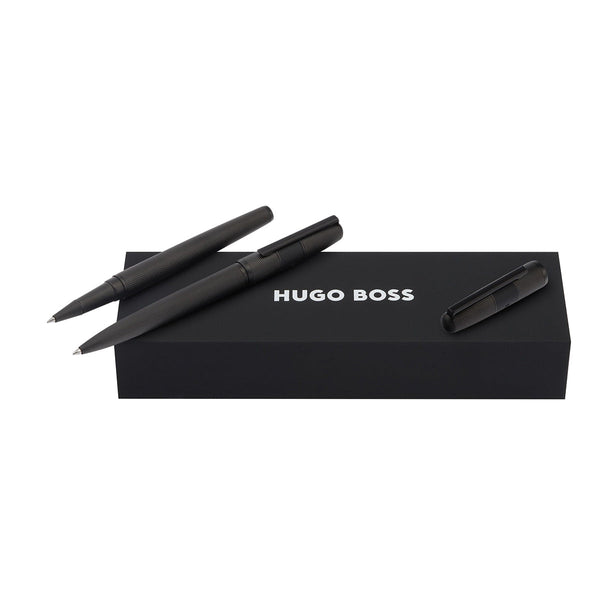 HUGO BOSS Tintenroller, Kugelschreiber Grid schwarz - 5