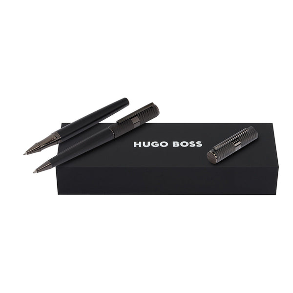 HUGO BOSS Kugelschreiber, Tintenroller Beam Matt, schwarz - 5