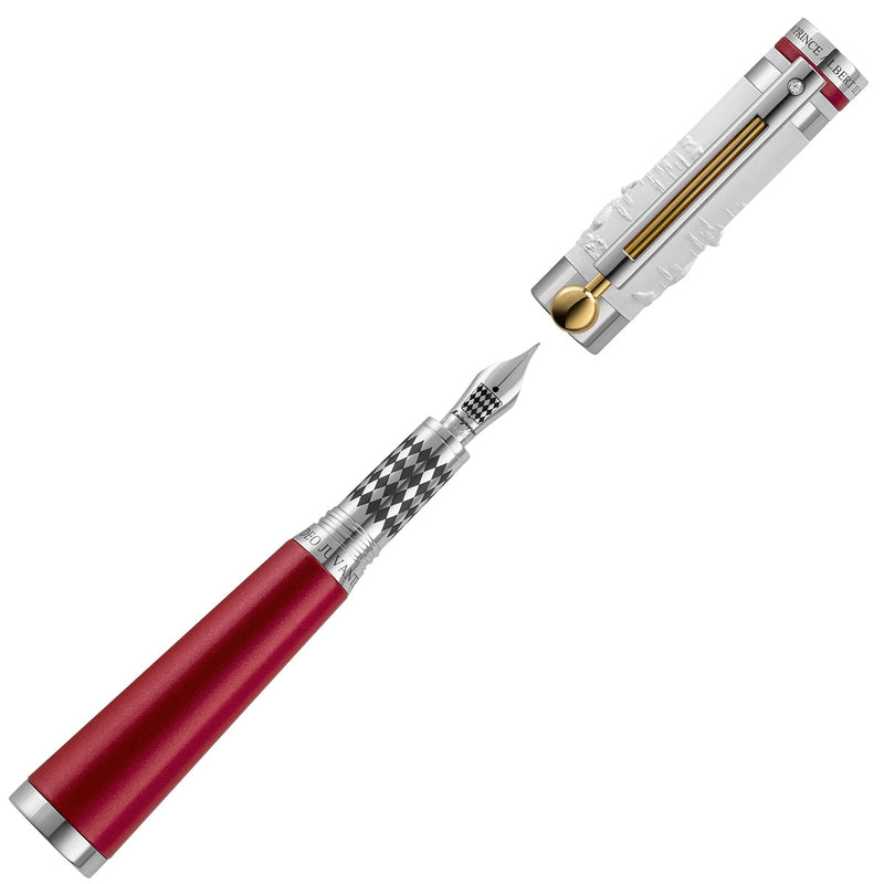 Montegrappa Füller Prince Albert II of Monaco Foundation Life, silber, 18Kt, rot