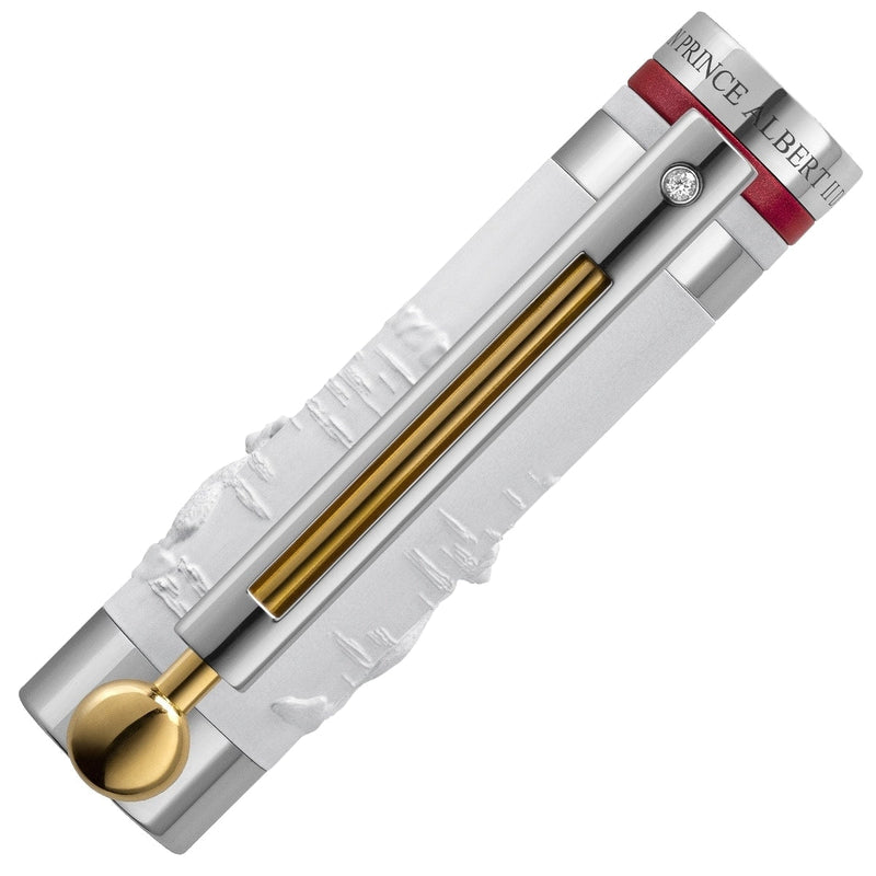 Montegrappa Füller Prince Albert II of Monaco Foundation Life, silber, 18Kt, rot