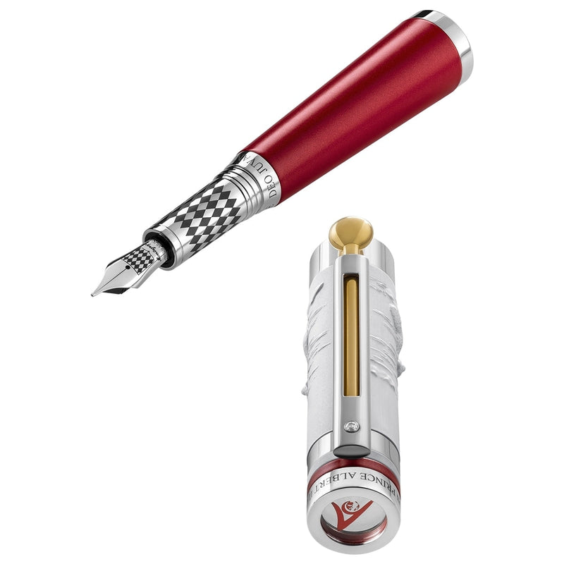 Montegrappa Füller Prince Albert II of Monaco Foundation Life, silber, 18Kt, rot