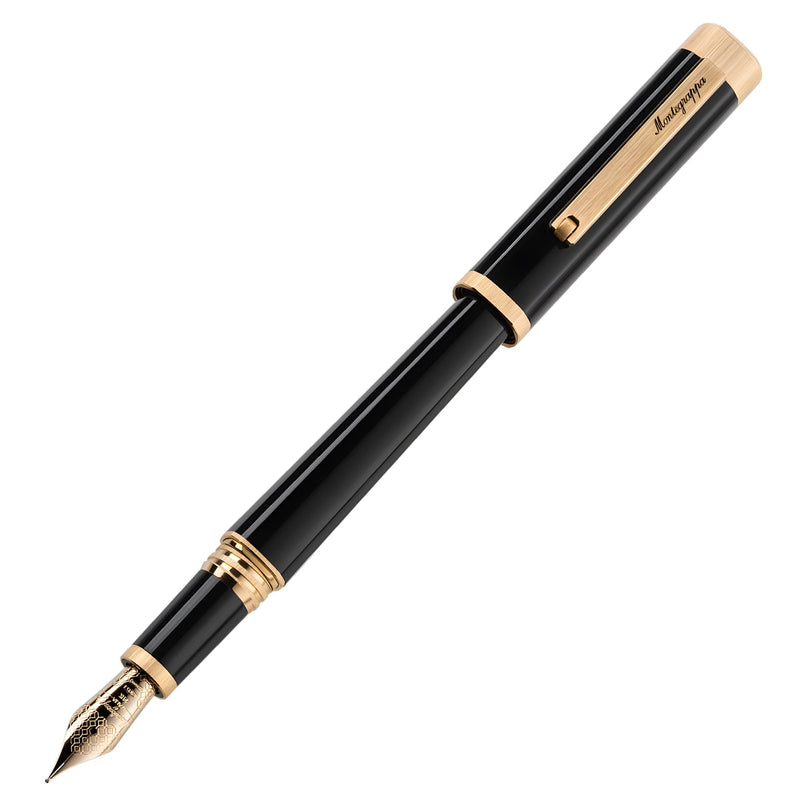 Montegrappa Füller Quattro Yellow Gold, 14Kt, schwarz