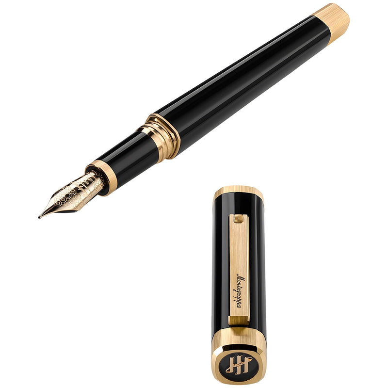 Montegrappa Füller Quattro Yellow Gold, 14Kt, schwarz