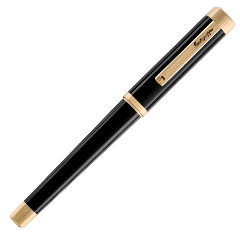 Montegrappa Füller Quattro Yellow Gold, 14Kt, schwarz