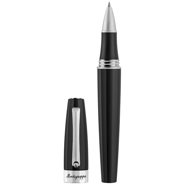 Montegrappa Tintenroller Magnifica Stainless Steel, Black Satin