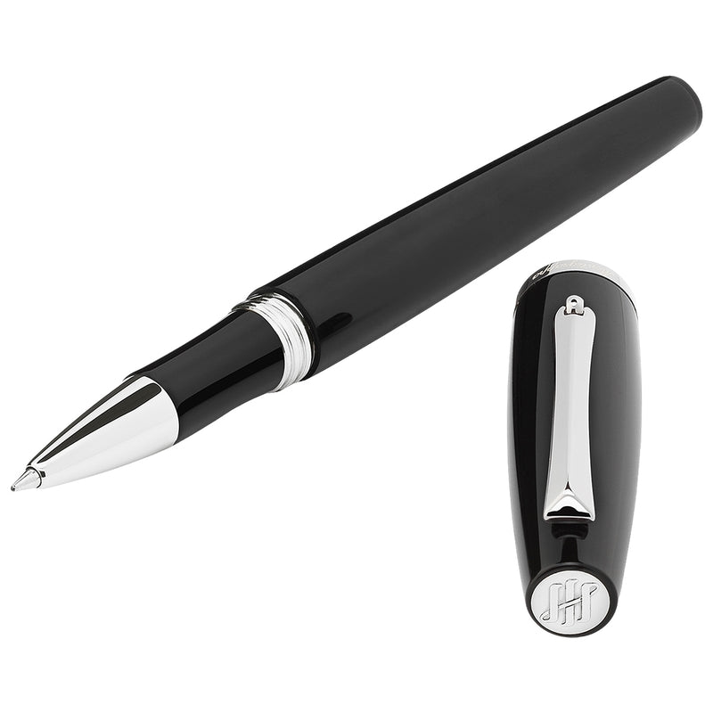 Montegrappa Tintenroller Manager Steel, schwarz