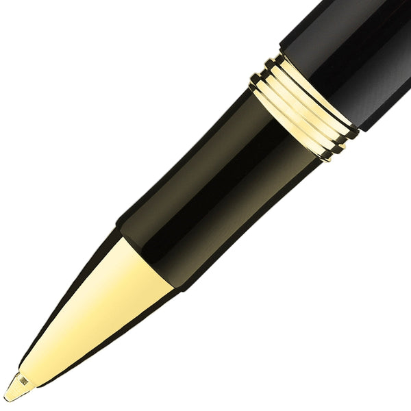 Montegrappa Tintenroller Manager Yellow Gold, schwarz