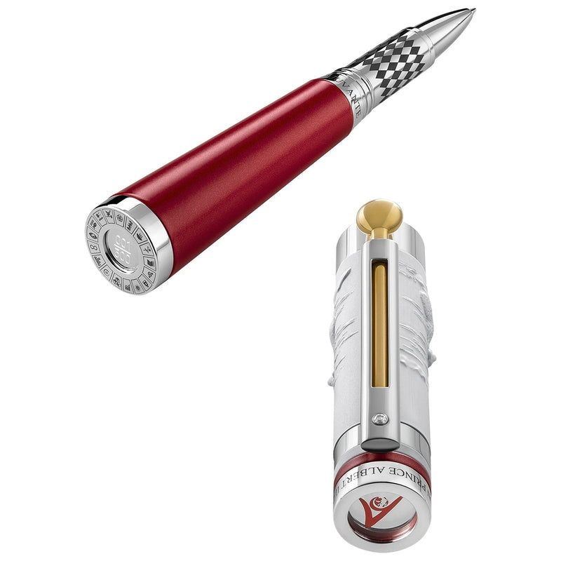 Montegrappa Tintenroller Prince Albert II of Monaco Foundation Life, silber, rot