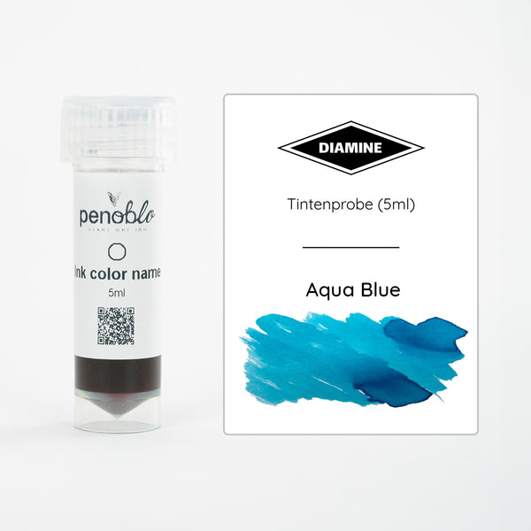 Penoblo Tintenprobe, Diamine Regular, Aqua Blue