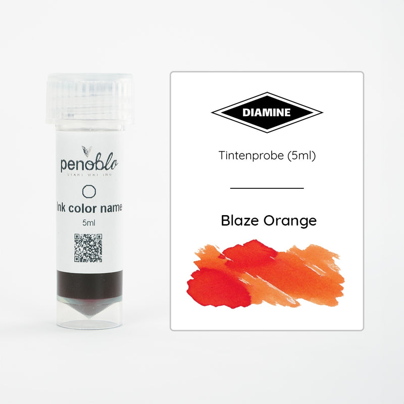 Penoblo Tintenprobe, Diamine Regular, Blaze Orange