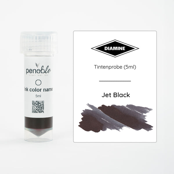 Diamine, Tintenprobe, Regular, Jet Black, 5ml