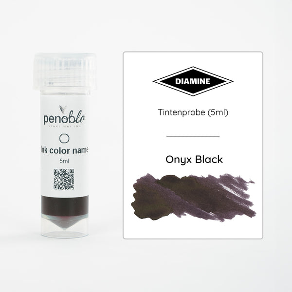 Diamine, Tintenprobe, Regular, Onyx Black, 5ml