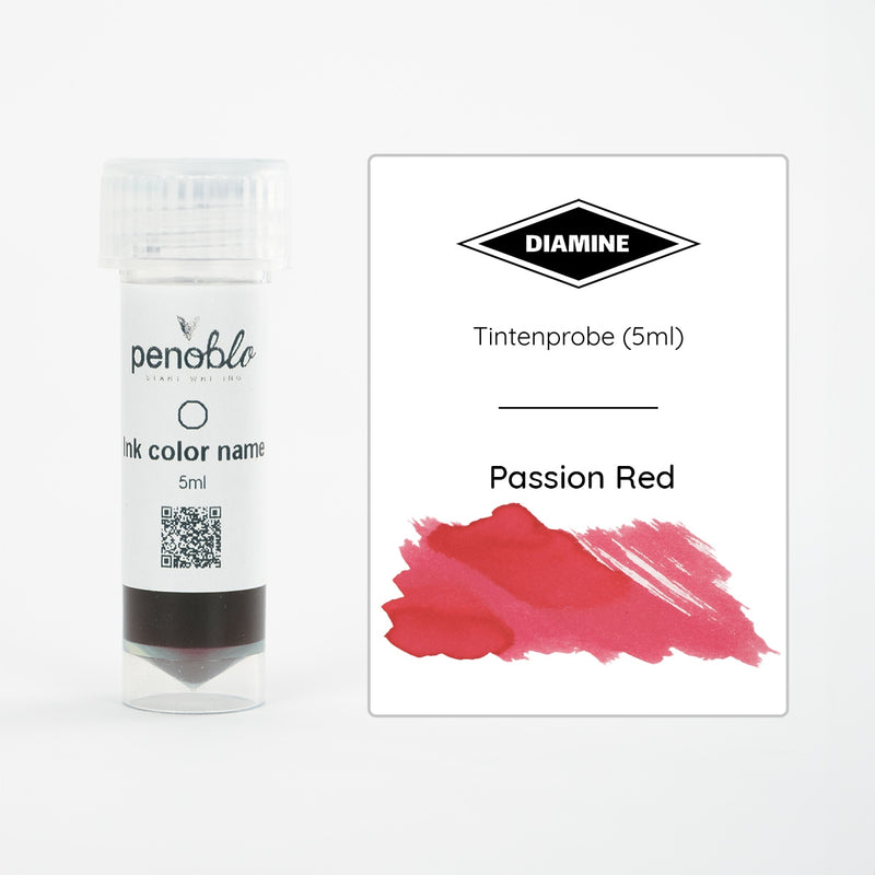 Diamine, Tintenprobe, Regular, Passion Red, 5ml