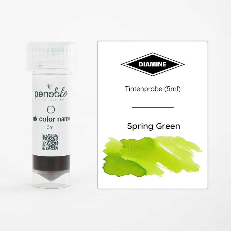 Diamine, Tintenprobe, Regular, Light Green/Spring Green, 5ml