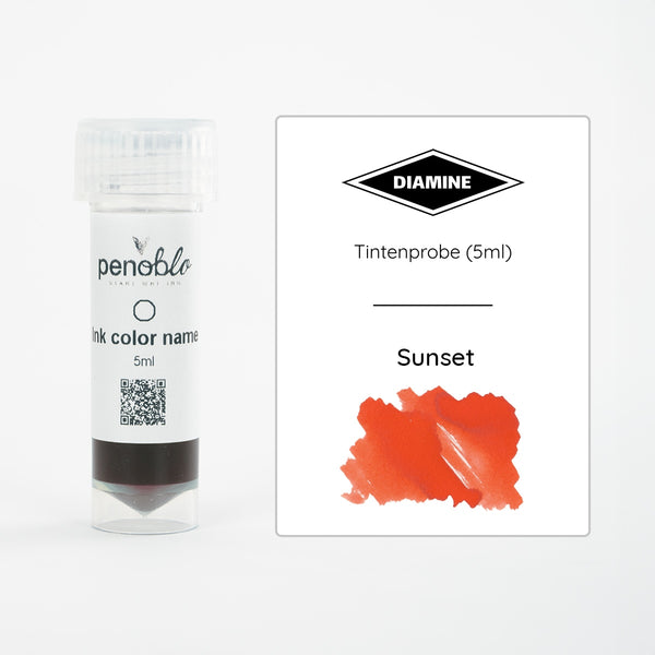 Penoblo Tintenprobe, Diamine Regular, Sunset