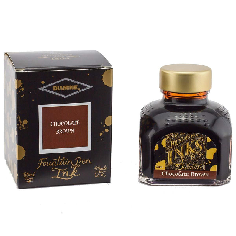 Diamine, Tintenglas, 80 ml, Chocolate Brown-1