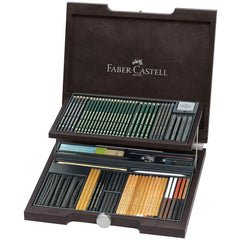 Faber-Castell, Buntstift Pitt, Holzkoffer Pitt Monochrome Sortiment