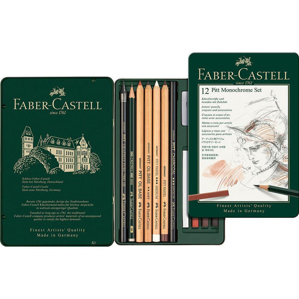 Faber-Castell, Stifte, Set, Pitt Monochrome klein Metalletui-1