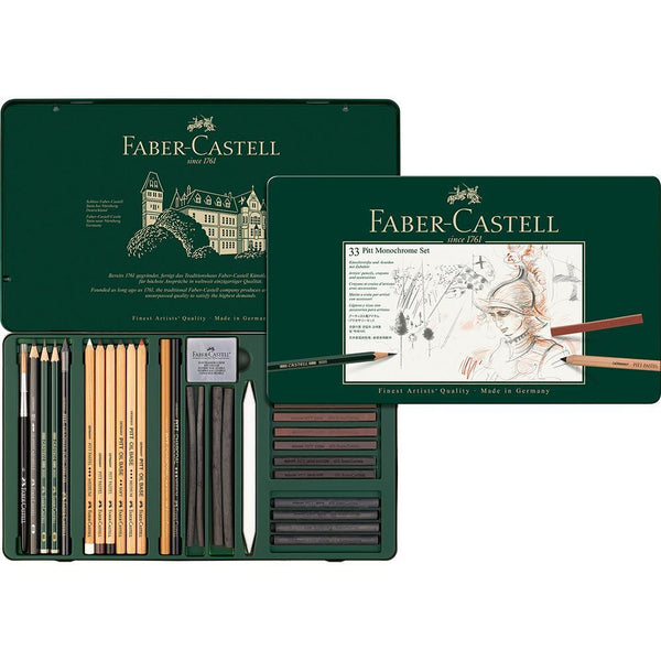 Faber-Castell, Stifte, Set, Pitt Monochrome groß Metalletui-1